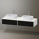 Duravit Zencha vanity unit with 2 pull-out compartments for 2 countertop washbasins