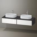 Duravit Zencha vanity unit with 2 pull-out compartments for 2 countertop washbasins