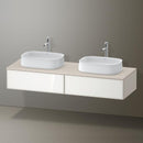 Duravit Zencha vanity unit with 2 pull-out compartments for 2 countertop washbasins