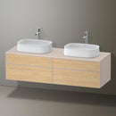 Duravit Zencha vanity unit with 4 pull-out compartments for 2 countertop washbasins