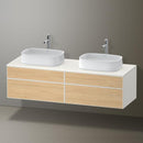Duravit Zencha vanity unit with 4 pull-out compartments for 2 countertop washbasins