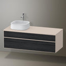 Duravit Zencha vanity unit with 2 pull-out compartments for countertop washbasin