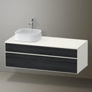 Duravit Zencha vanity unit with 2 pull-out compartments for countertop washbasin