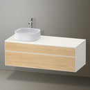 Duravit Zencha vanity unit with 2 pull-out compartments for countertop washbasin