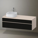 Duravit Zencha vanity unit with 2 pull-out compartments for countertop washbasin