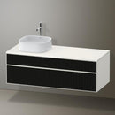 Duravit Zencha vanity unit with 2 pull-out compartments for countertop washbasin