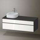 Duravit Zencha vanity unit with 2 pull-out compartments for countertop washbasin