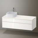 Duravit Zencha vanity unit with 2 pull-out compartments for countertop washbasin