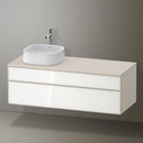 Duravit Zencha vanity unit with 2 pull-out compartments for countertop washbasin