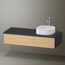 Duravit Zencha vanity unit with 1 pull-out compartment for countertop washbasin