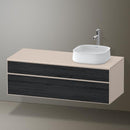 Duravit Zencha vanity unit with 2 pull-out compartments for countertop washbasin