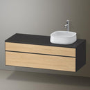 Duravit Zencha vanity unit with 2 pull-out compartments for countertop washbasin