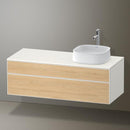 Duravit Zencha vanity unit with 2 pull-out compartments for countertop washbasin