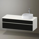 Duravit Zencha vanity unit with 2 pull-out compartments for countertop washbasin