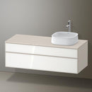 Duravit Zencha vanity unit with 2 pull-out compartments for countertop washbasin