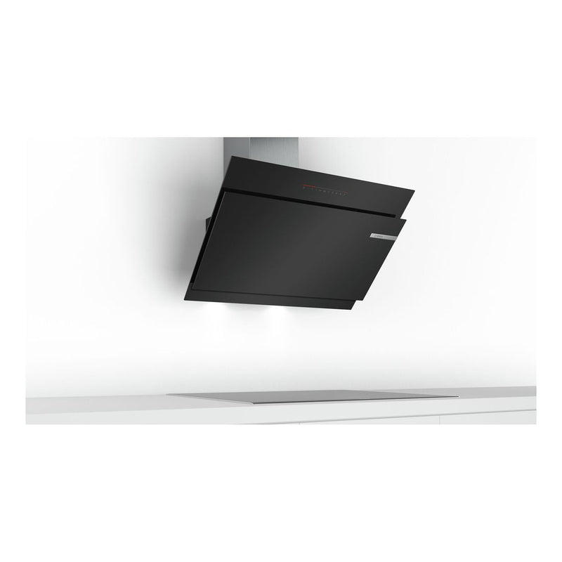 Bosch - Serie | 6 Wall-mounted Cooker Hood 90 cm Clear Glass Black Printed DWK97JQ60B