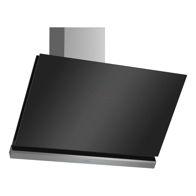 Bosch - Serie | 8 Wall-mounted Cooker Hood 90 cm Clear Glass Black Printed DWK98PR60B 