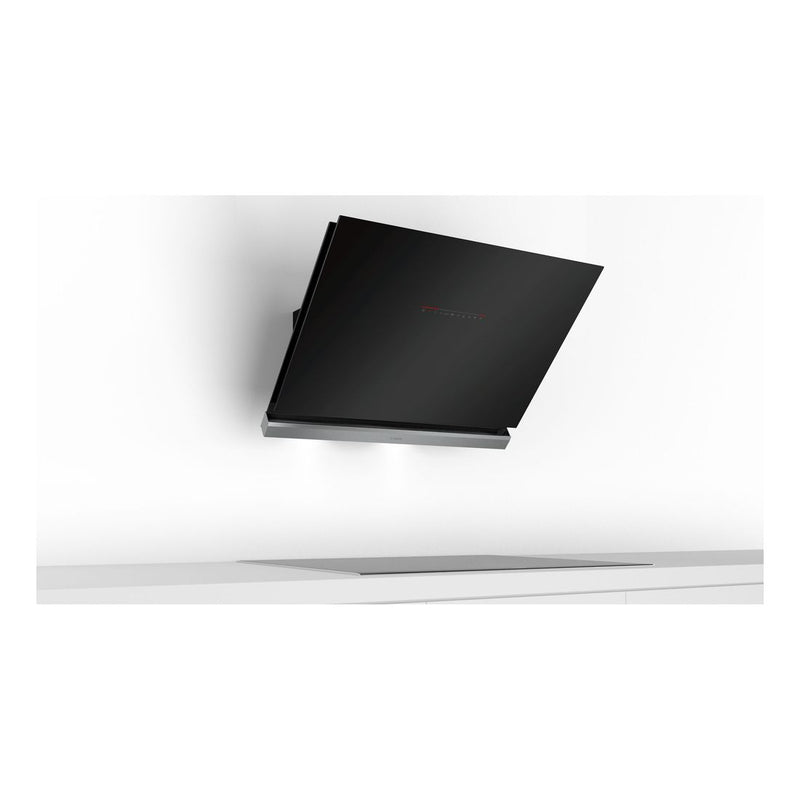 Bosch - Serie | 8 Wall-mounted Cooker Hood 90 cm Clear Glass Black Printed DWK98PR60B