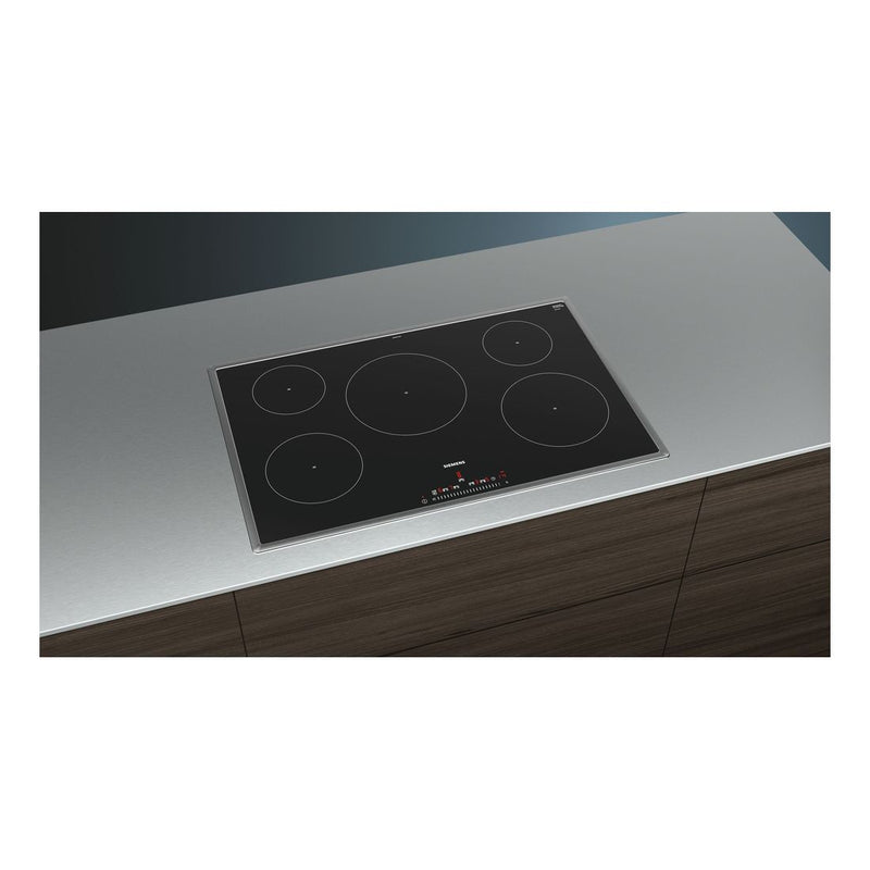 Siemens - IQ100 Induction Hob 80 cm Black, Surface Mount With Frame EH845FVB1E 