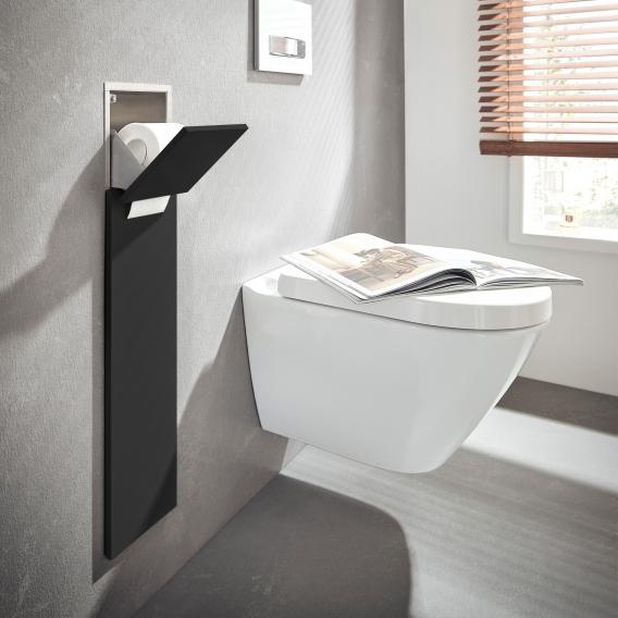 Emco Asis Pure recessed toilet module with compartment for spare toilet roll