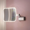 Emco Evo shaving and beauty mirror with lighting, with emco light system, 5x magnification