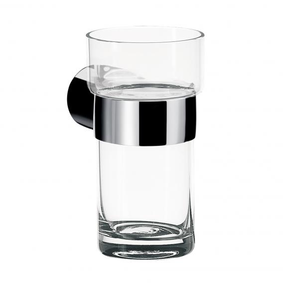 Emco Fino tumbler holder with crystal tumbler, wall-mounted