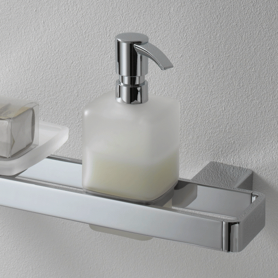 Emco Loft liquid soap dispenser for rail