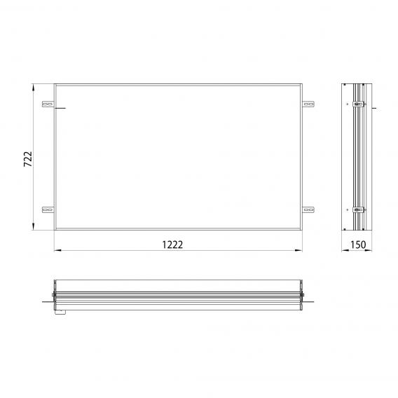 Emco Prime frame for built-in LED illuminated mirror cabinet