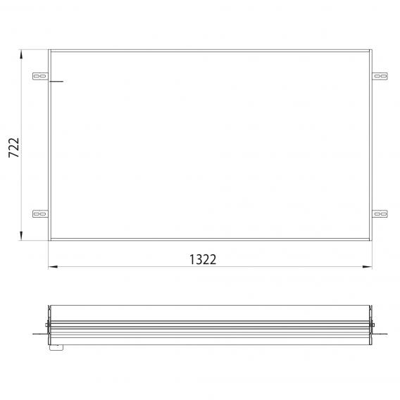 Emco Prime frame for built-in LED illuminated mirror cabinet