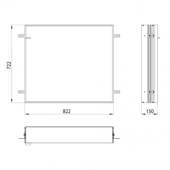 Emco Prime 框架，用於內建 LED 照明鏡櫃