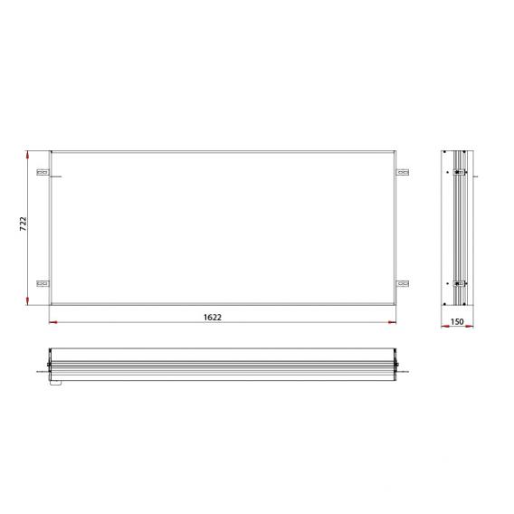 Emco Prime frame for built-in LED illuminated mirror cabinet