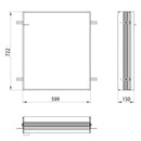 Emco Prime2 installation frame for recessed illuminated mirror cabinet