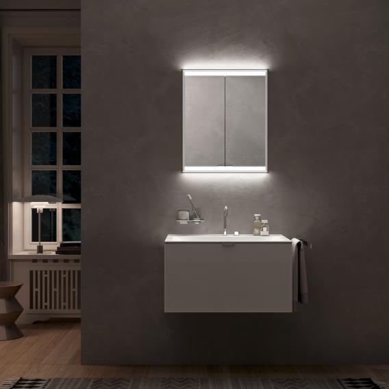 Emco Prime2 mirror cabinet with lighting and 2 doors