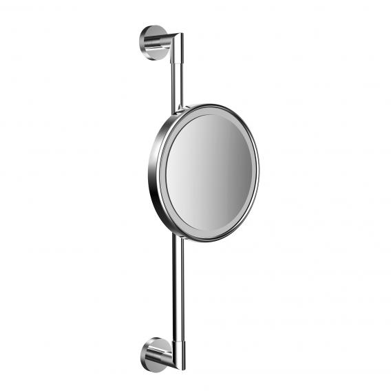 Emco Pure shaving and beauty mirror with lighting, 3x magnification, adjustable in height