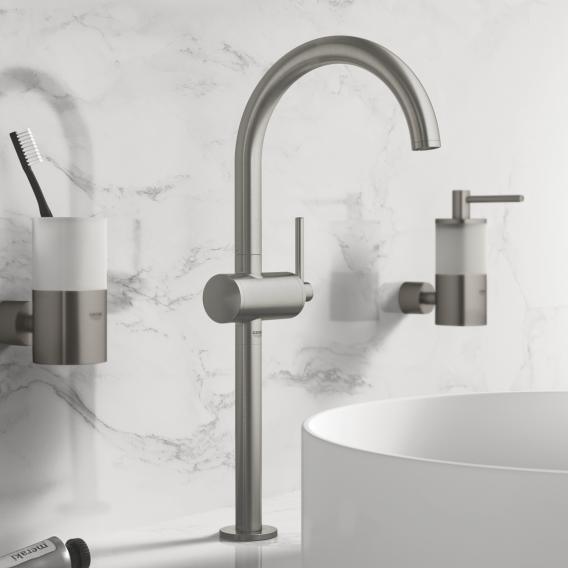 Grohe Atrio single lever basin fitting XL size with Push-Open waste valve