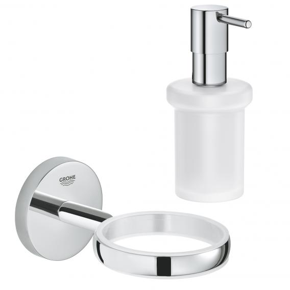 Grohe BauCosmopolitan 浴室套裝，附皂液器鍍鉻