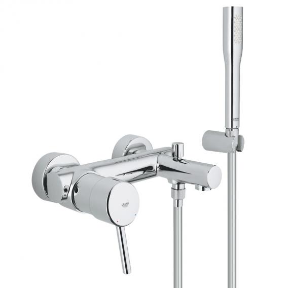 Grohe Concetto exposed single lever bath mixer with shower set