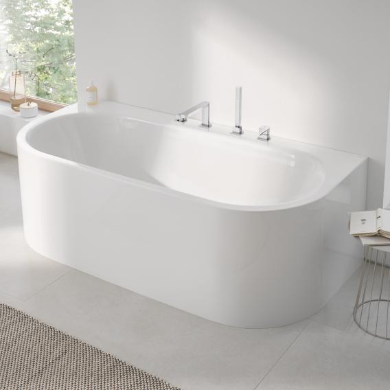 Grohe Essence 背牆式浴缸，鑲板白色