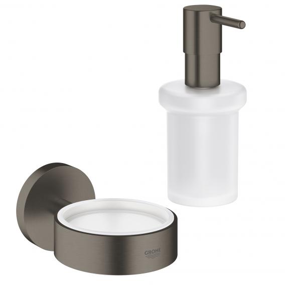 Grohe Essentials 皂液器，附鍍鉻支架