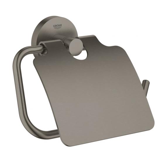 Grohe Essentials toilet roll holder with cover chrome