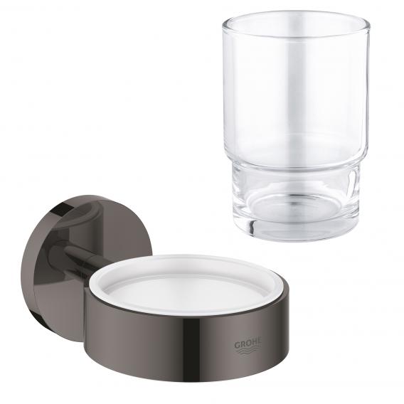 Grohe Essentials 玻璃杯，附鍍鉻支架