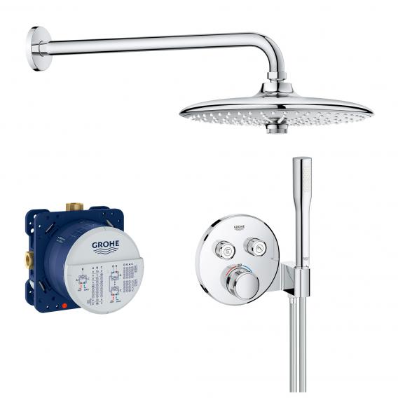 Grohe Grohtherm SmartControl shower system with thermostat & Euphoria 260 SmartControl overhead shower