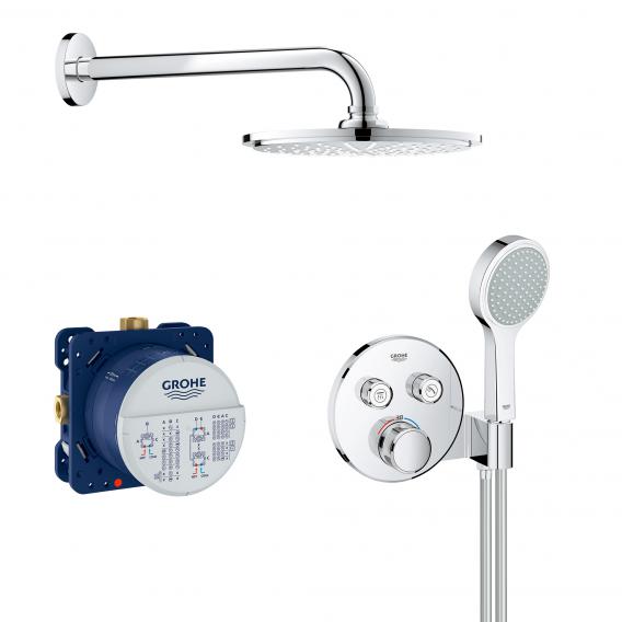 Grohe Grohtherm SmartControl shower system with thermostat & Rainshower Cosmopolitan 210 overhead shower