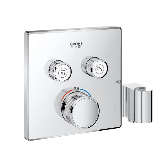 Grohe Grohtherm SmartControl thermostat with 2 shut-off valves and integrated shower bracket
