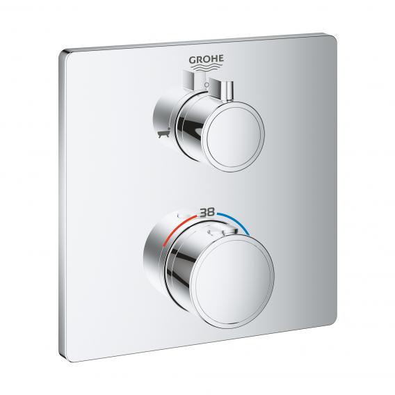 Grohe Grohtherm thermostatic bath mixer with two-way diverter