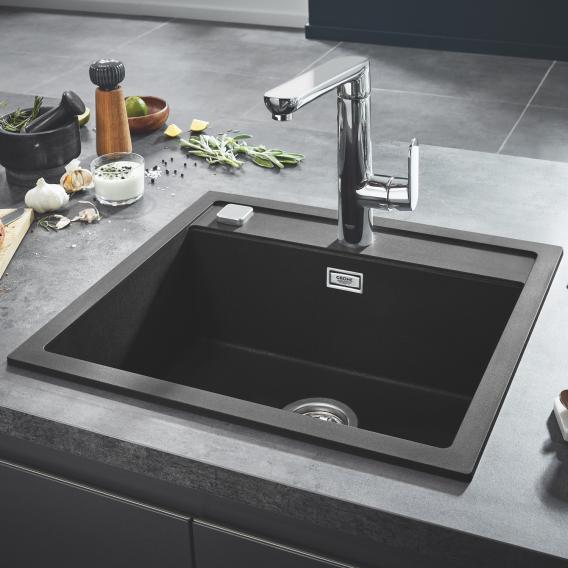 Grohe K700 drop-in kitchen sink black granite