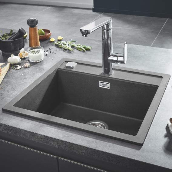 Grohe K700 drop-in kitchen sink black granite