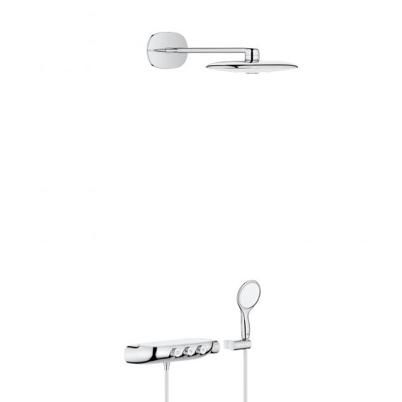 Grohe Rainshower System SmartControl 360 DUO shower system with thermostatic mixer chrome/moon white