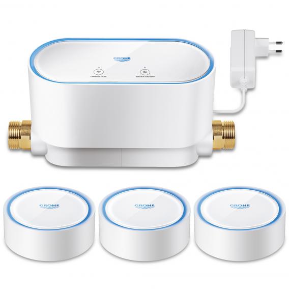 Grohe Sense Guard intelligent water control & 3 intelligent water sensors for wireless LAN