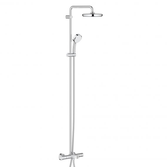 Grohe Tempesta Cosmopolitan System 210 shower system with wall-mounted thermostatic bath mixer